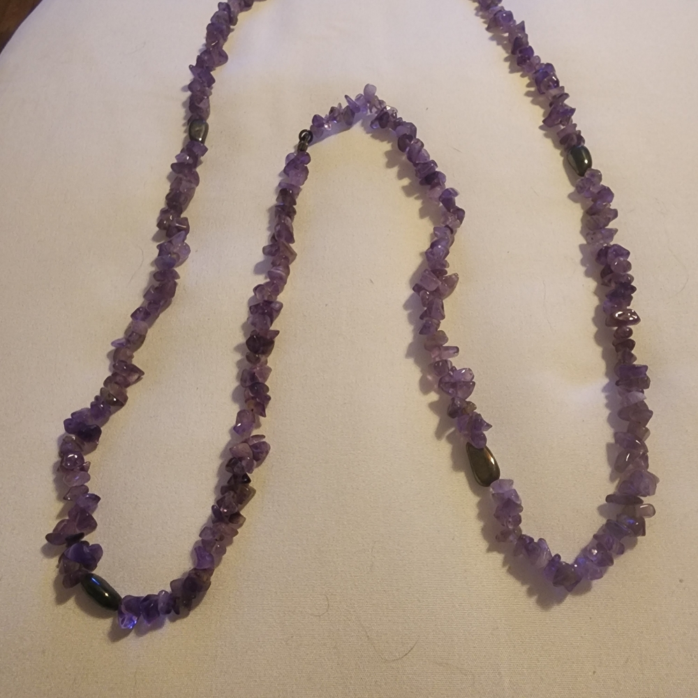 Purple Gemstone Necklace